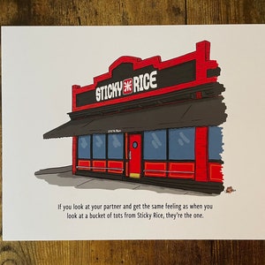 Sticky Rice “They’re the one…” | 8x10 Print | RVA | RVA Coffee Stain | Richmond VA