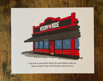 Sticky Rice “They’re the one…” | 8x10 Print | RVA | RVA Coffee Stain | Richmond VA