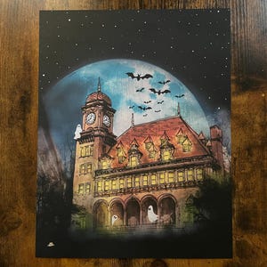 Main Street Station The Night Before Halloween | RVA | Richmond Gift | RVA Coffee Stain | Ghost | Halloween