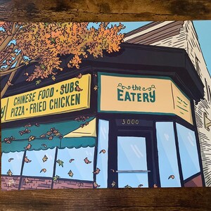 The Eatery in Carytown | Richmond Va | RVA Coffee Stain | RVA | Richmond Local Art