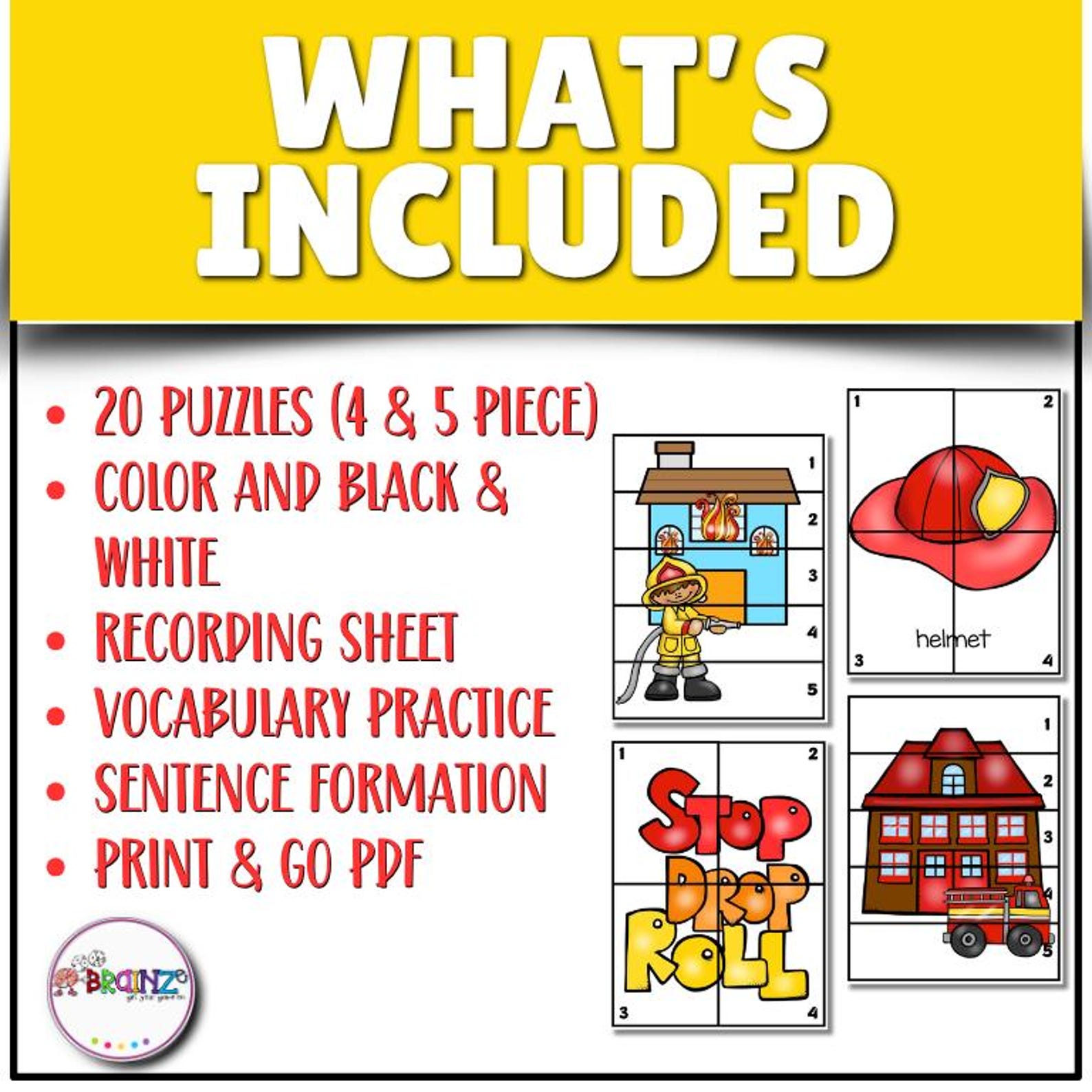 Fire Safety Printable Puzzles, Fire Prevention Week Activity ...