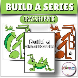 Alphabet Printable Grashüpfer Handwerk I Insekt | Buchstabe G Printable | PDF für Kinder | Ausschneiden und Einfügen von Insekten für Kinder 1 bis 2
