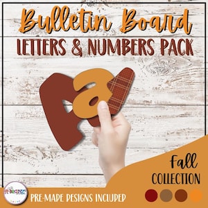 Fall Plaid Bulletin Board Letters A-Z, 0-9 & Symbols | Uppercase, lowercase and numbers | Autumn Classroom Decor | PDF Download | Door Decor