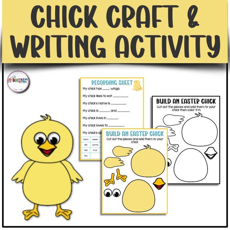 Roll a Chick Easter Dice Game Printable | Spring Chick Craft & Writing ...