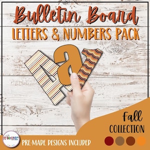 Fall Bulletin Board Letters A-Z & 0-9 | Uppercase, Lowercase and Numbers | 3 Autumn Styles | Thanksgiving Classroom PDF | Autumn Door Decor