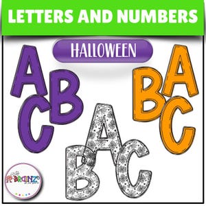 Halloween Letters & Numbers Printable | A-Z 0-9 | 3 Styles | Classroom Bulletin Board PDF