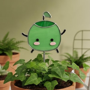 Pieu de plante Junimo en résine, marqueur de plante kawaii inspiré de Stardew Valley, décoration de jardin mignonne, cadeau de jardinier fait main