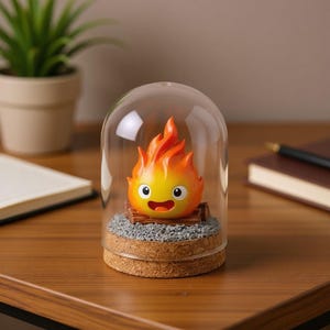Spirited Away Miniature Glass Figure| No Face And Chihiro Glass Dome | Ghibli Inspired Gift Anime Gift Decor image 11