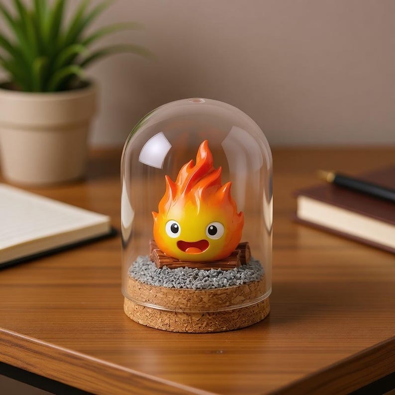 Spirited Away Miniature Glass Figure| No Face And Chihiro Glass Dome | Ghibli Inspired Gift Anime Gift Decor image 11