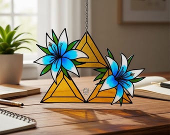 Silent Princess Triforce Suncatcher Faux Resin Raam Opknoping Legend Of Zelda Gamer Room Decor Video Game Nerd Gift