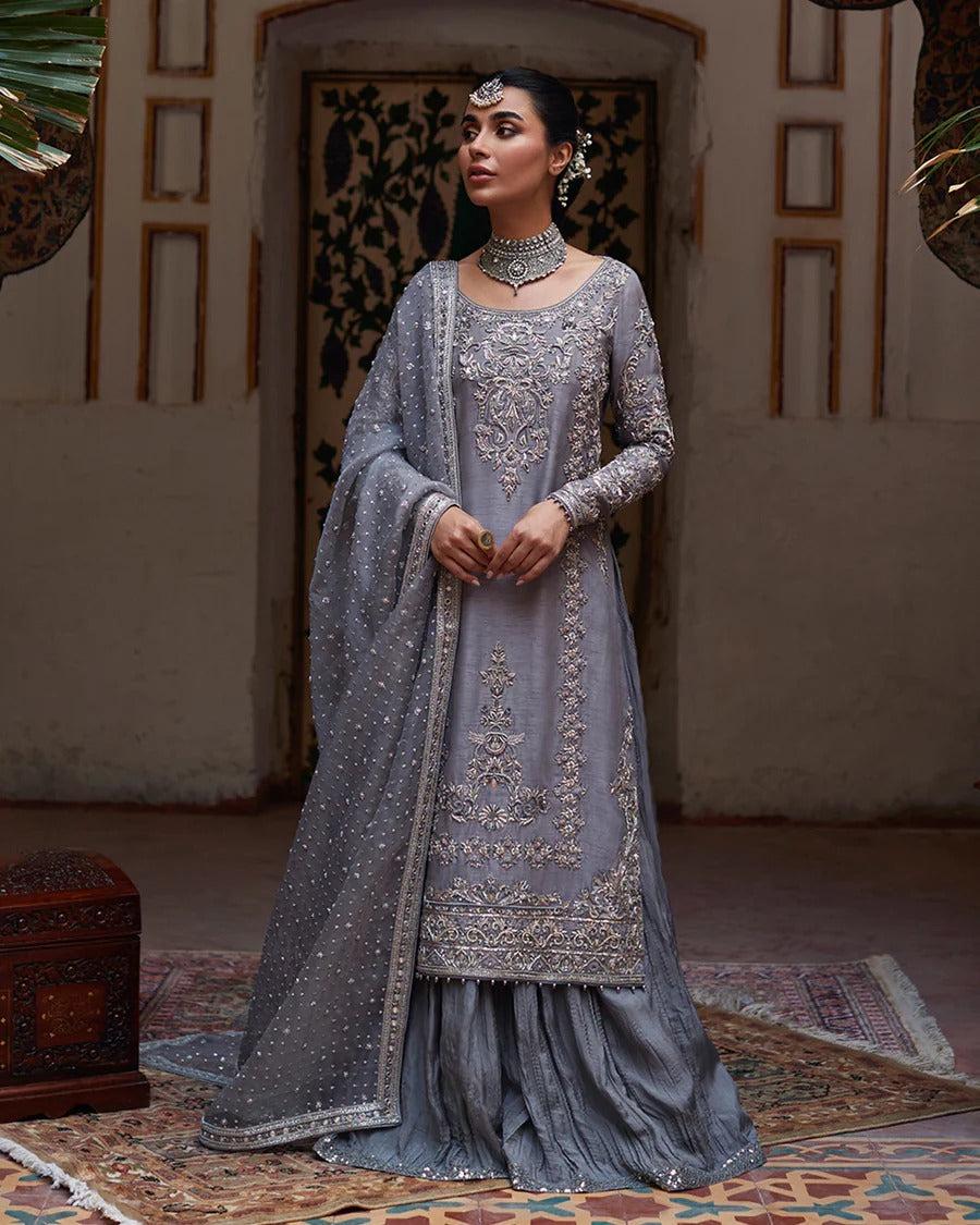 slim fit dress slacks HZ Ready Made Embroidered Formals Organza Dress