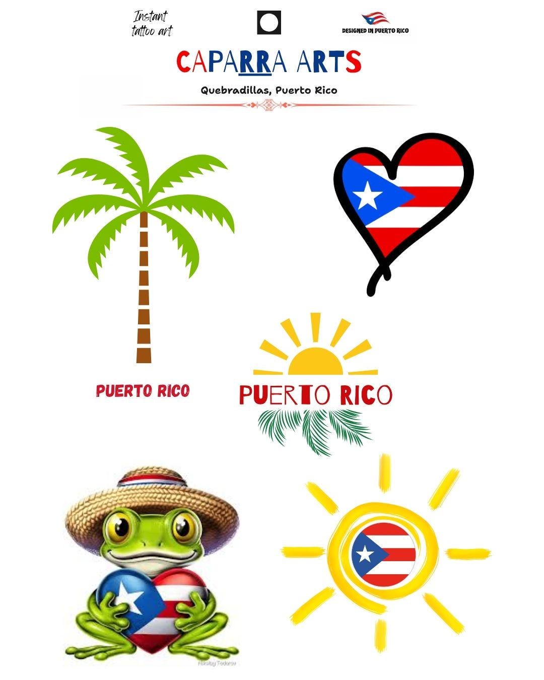 Puerto Rico Tattoo - Etsy, image size:1080x1350