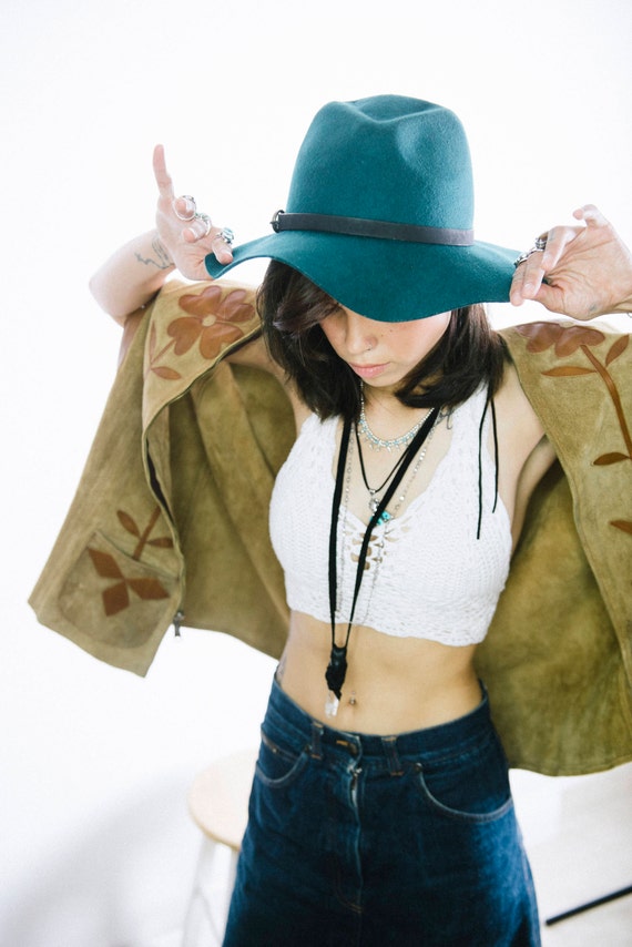 CLOVER | Vintage 60s Suede Zip up Cape Jacket