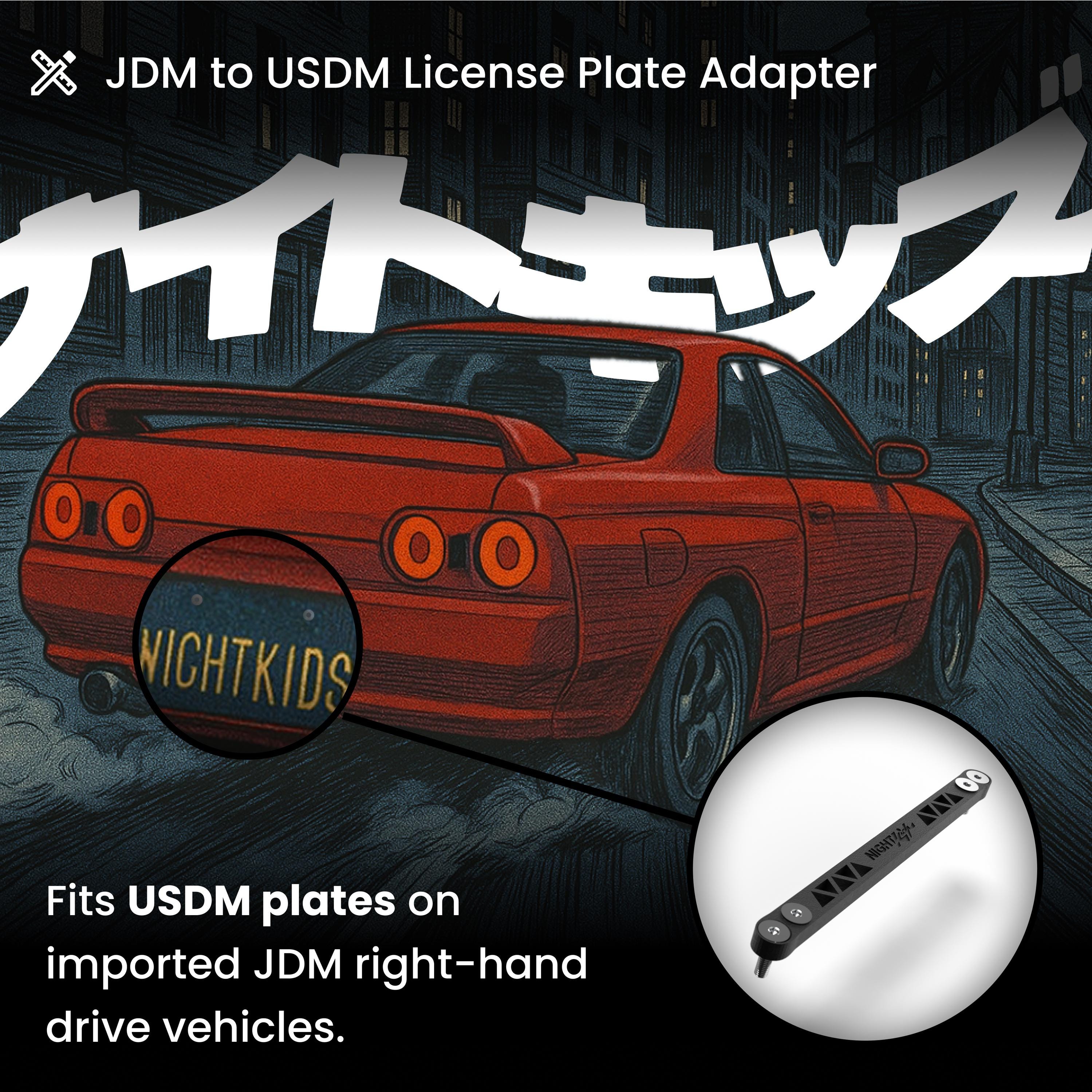 JDM to USDM License Plate Conversion Bracket (SINGLE