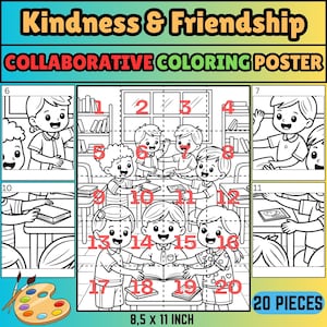 We Are Better Together – Growth Mindset Collaborative Coloring Poster | Back to School Team Activity for Classroom | 20 Pages