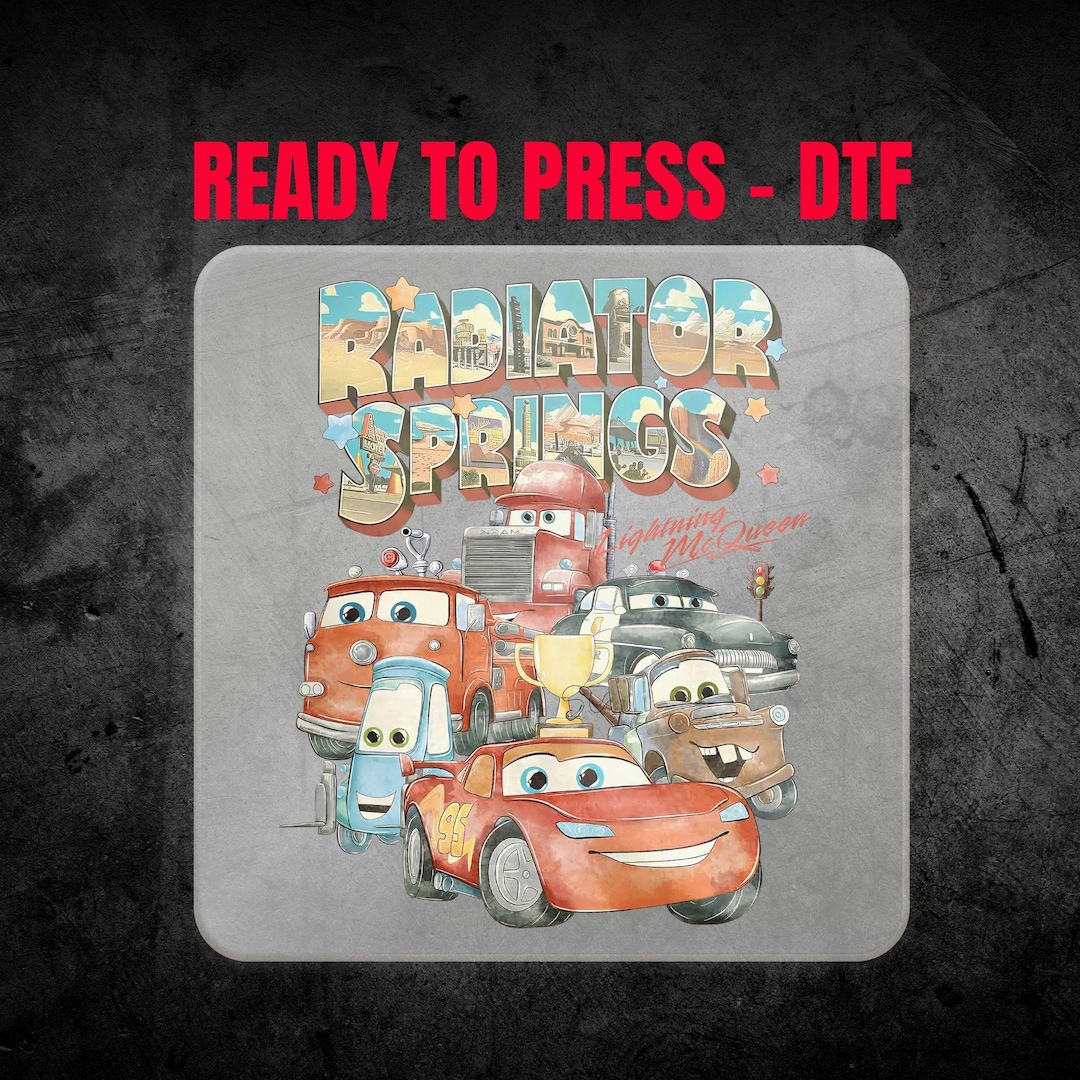 Radiator Springs Rug Radiator Springs Disney Cars Dtf, Disney Cars Ready to Press, Radiator ...