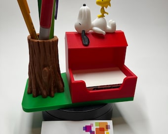 Snoopy Post-it-lapp och pennhållare. LÄS BESKRIVNINGEN för färger.