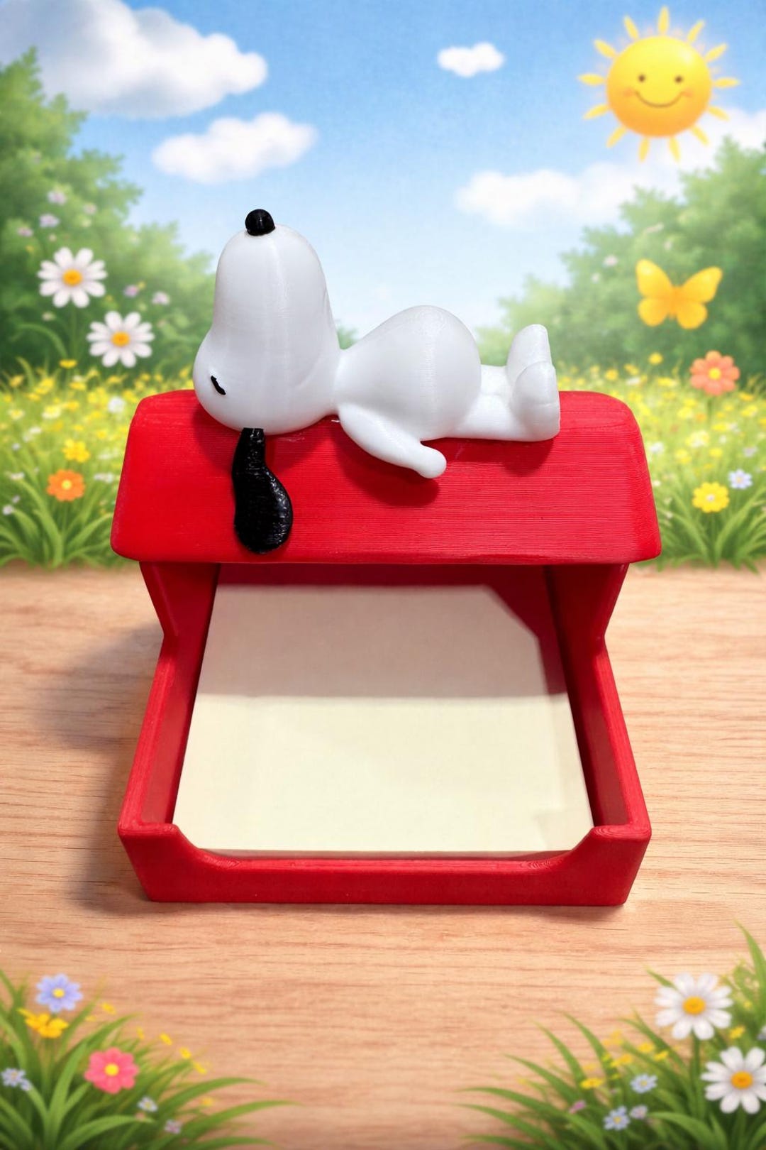 Snoopy Post-it/sticky Note Holder - Etsy