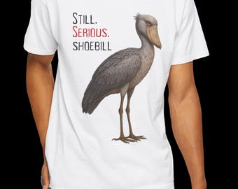 Shoebill Bird T-Shirt: Comfort Colors Unisex Tee, Nature Lover Gift