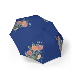 Umbrella, Japanese Floral Foldable Umbrella, Kimono Design Flower Parasol, Women&#39;s Vintage Umbrella, Compact Travel Sunshade, Rain Gear Gift