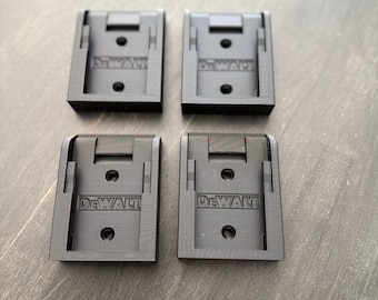 Paquete de 4 soportes para baterías DeWalt: organizador de pared para baterías DeWalt de 20 V y 60 V