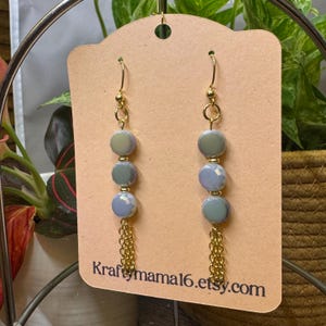 Dangle Earrings. Long Earrings. Silver Earrings. Gold Earrings. Glass Beads. Tassle Earrings