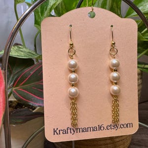 Dangle Earrings. Long Earrings. Silver Earrings. Glass Beads. Tassle Earrings