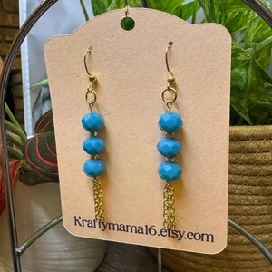 Dangle Earrings. Long Earrings. Silver Earrings. Glass Beads. Tassle Earrings