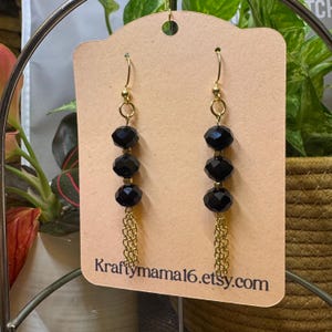 Dangle Earrings. Long Earrings. Silver Earrings. Gold Earrings. Glass Beads. Tassle Earrings