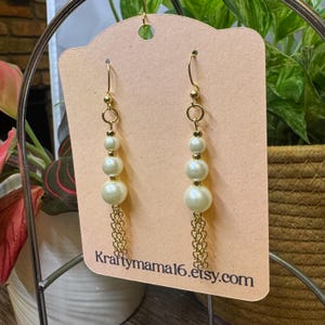 Dangle Earrings. Long Earrings. Silver Earrings. Glass Beads. Tassle Earrings