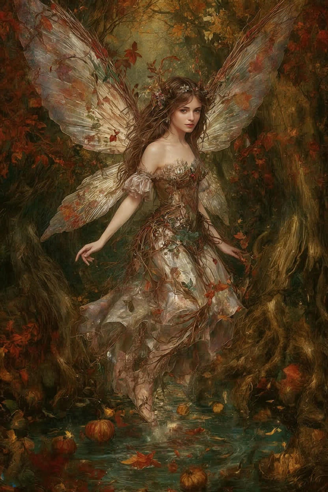 autumn-woodland-fairy-art-enchanted-forest-digital-download-fading