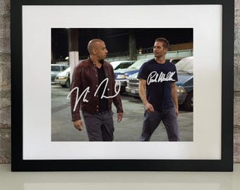 ポール・ウォーカーのサイン入り8x10ワイルド・スピード写真 - Etsy 日本