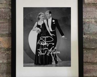 Ginger Rogers & Fred Astaire - Iconic Dancing Duo - Signed REPRINT Photo