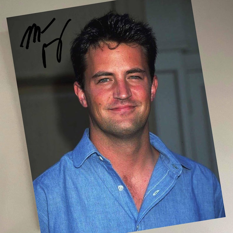 Matthew Perry - Chandler Bing Autograph REPRINT Photo Friends ...