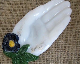 Los Angeles Milk Glass Hand 1940s