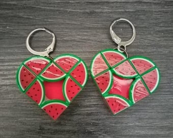 Brick earrings
