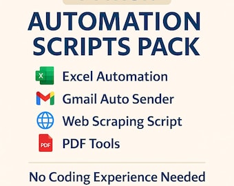Python自動化スクリプトパック | Excel、Gmail、Webスクレイピング、PDFツール