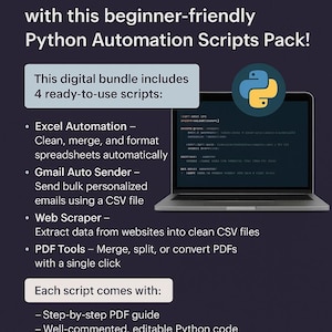Python Automation Scripts Pack | Excel, Gmail, Web Scraping & PDF Tools image 2