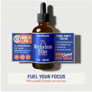 Methylene Blue 2% (60 mL) - Pharmaceutical Grade, USP-Grade, Third-Party Tested