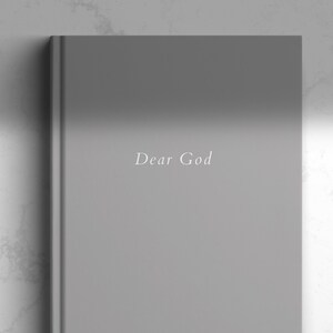 Diario de oración, Diario "Querido Dios", Diario de tapa dura mate, Estética moderna y neutra, Escribir cartas a Dios, Estilo sencillo, Diario de fe