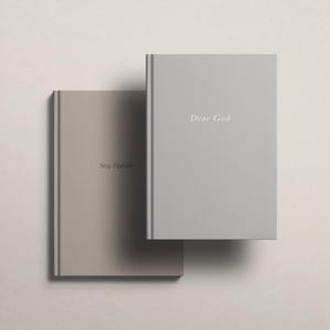 Diario de oración, Diario "Querido Dios", Diario de tapa dura mate, Estética moderna y neutra, Escribir cartas a Dios, Estilo sencillo, Diario de fe