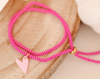 Armband, doppellagig, Ibiza, Anhänger, Leopard, Acrylanhänger, Herz Anhänger, Accessoires, neon,  Palme, Blitz, Dopamin, retro, Leo, pink
