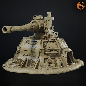 Grimdark Terrain-Artillery Bunker-Sacred HQ-Trench Crusade-Warhammer 40k