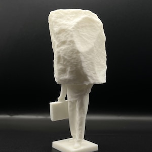 Il burocrate sconosciuto – Statua stampata in 3D / Figura astratta da ufficio / Decorazione unica per scrivania / Scultura d'arte moderna