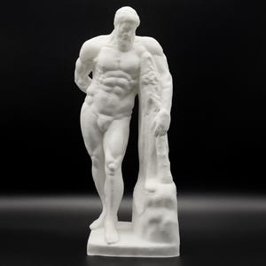 Hercules Desktop Sculpture | 3D Printed Greek Mythology Statue | Classical Art Home & Office Decor