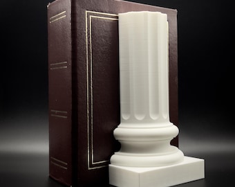 Greek/Roman Pillar Bookend – 3D Printed Classical Architecture Style Bookshelf Decor