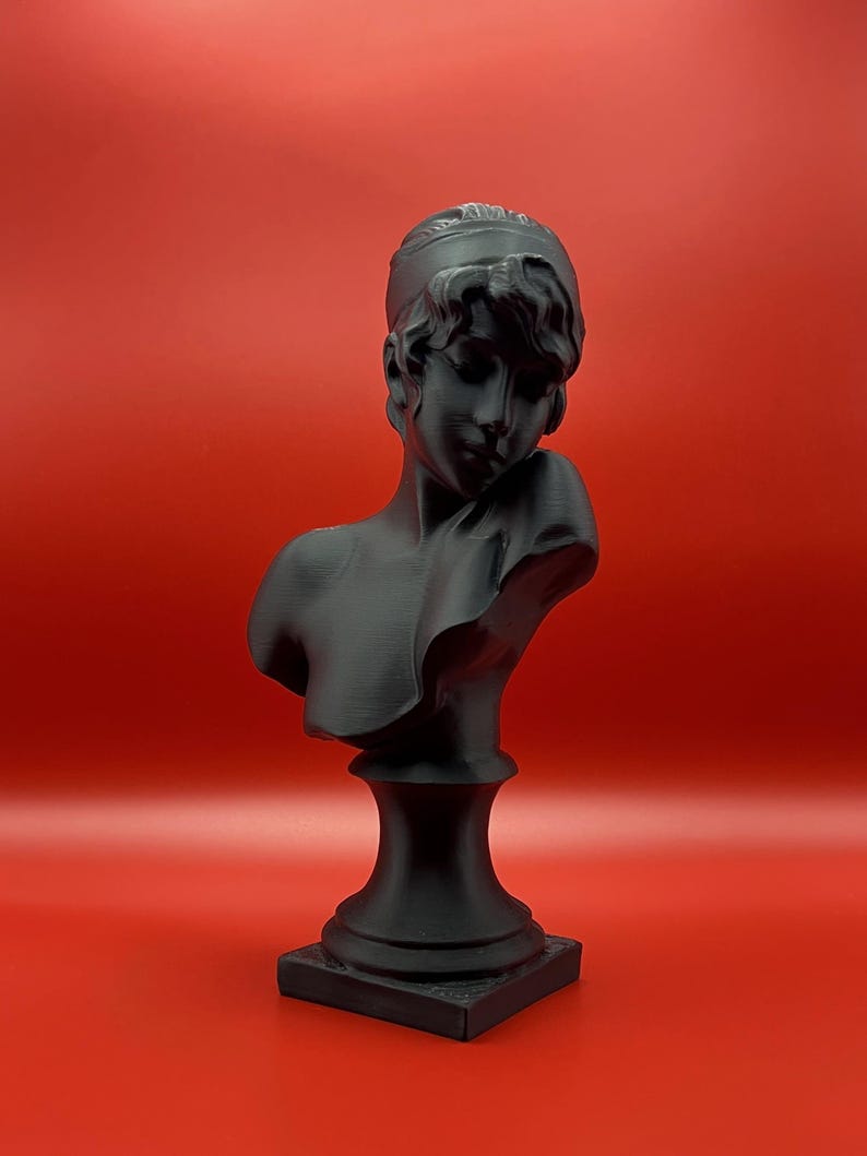Sappho's Head - Elegant Female Bust Statue – Minimalist Sculpture ...