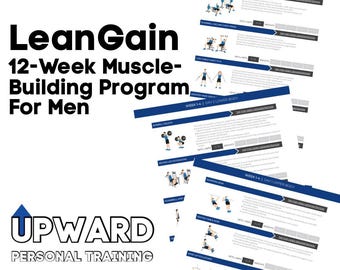 LeanGain 12-Wochen Muskelaufbau-Programm für Männer | PDF Krafttrainingsplan | Fat Loss + Performance Gym Workouts