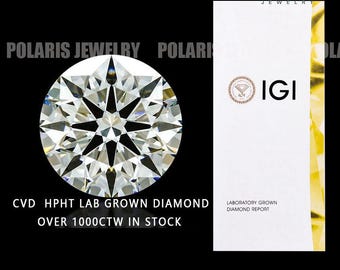 IGI Certified Lab Grown Loose Diamond Round Cut Man Made Diamond For Engagement Ring 1.00 to 5.00 CT Lab Diamond For Anniversary Gift