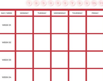 Printable Weekly Workout Planner PDF